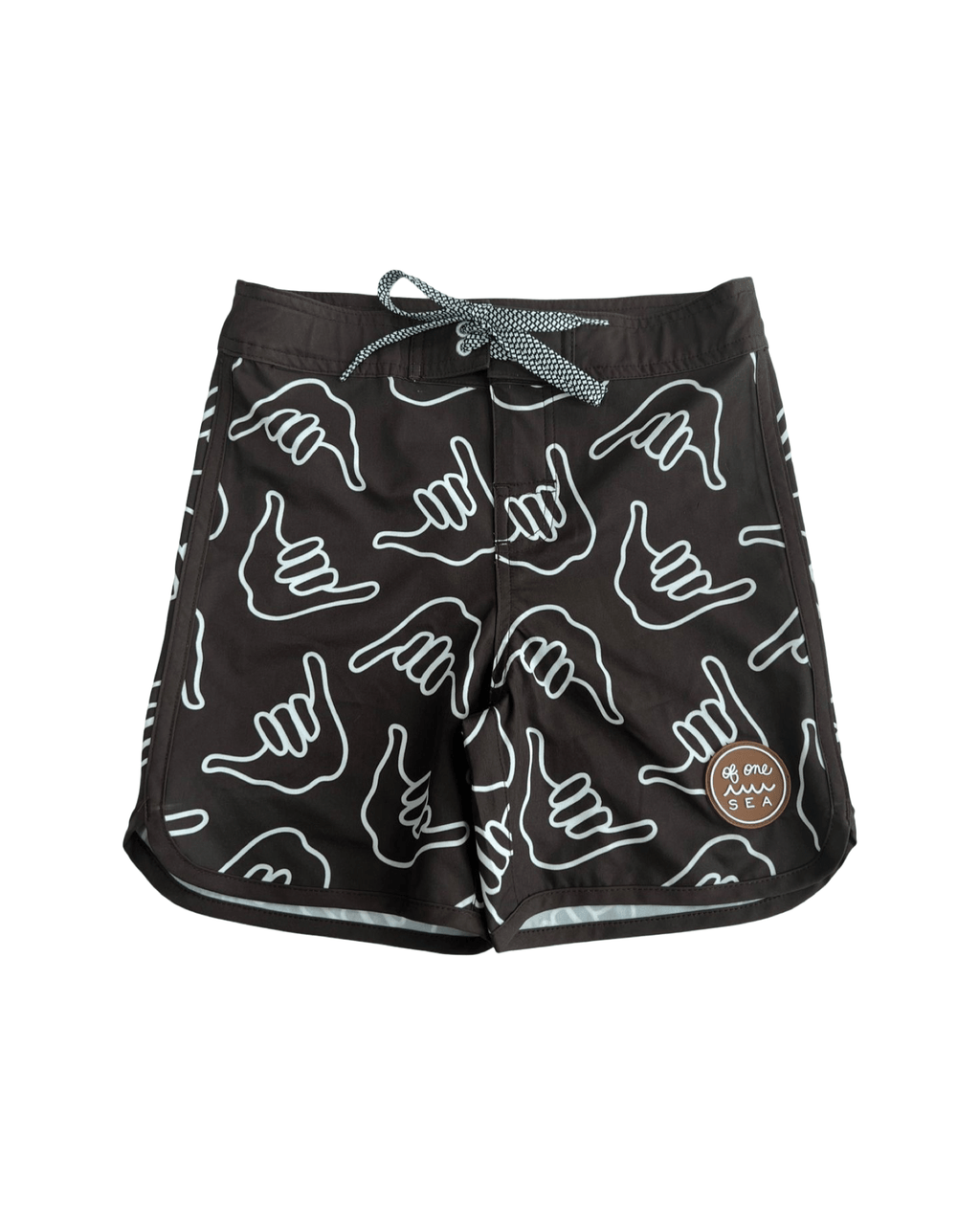 Kid’s Retro Boardshorts in Chocolate Shaka