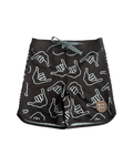 Kid’s Retro Boardshorts in Chocolate Shaka