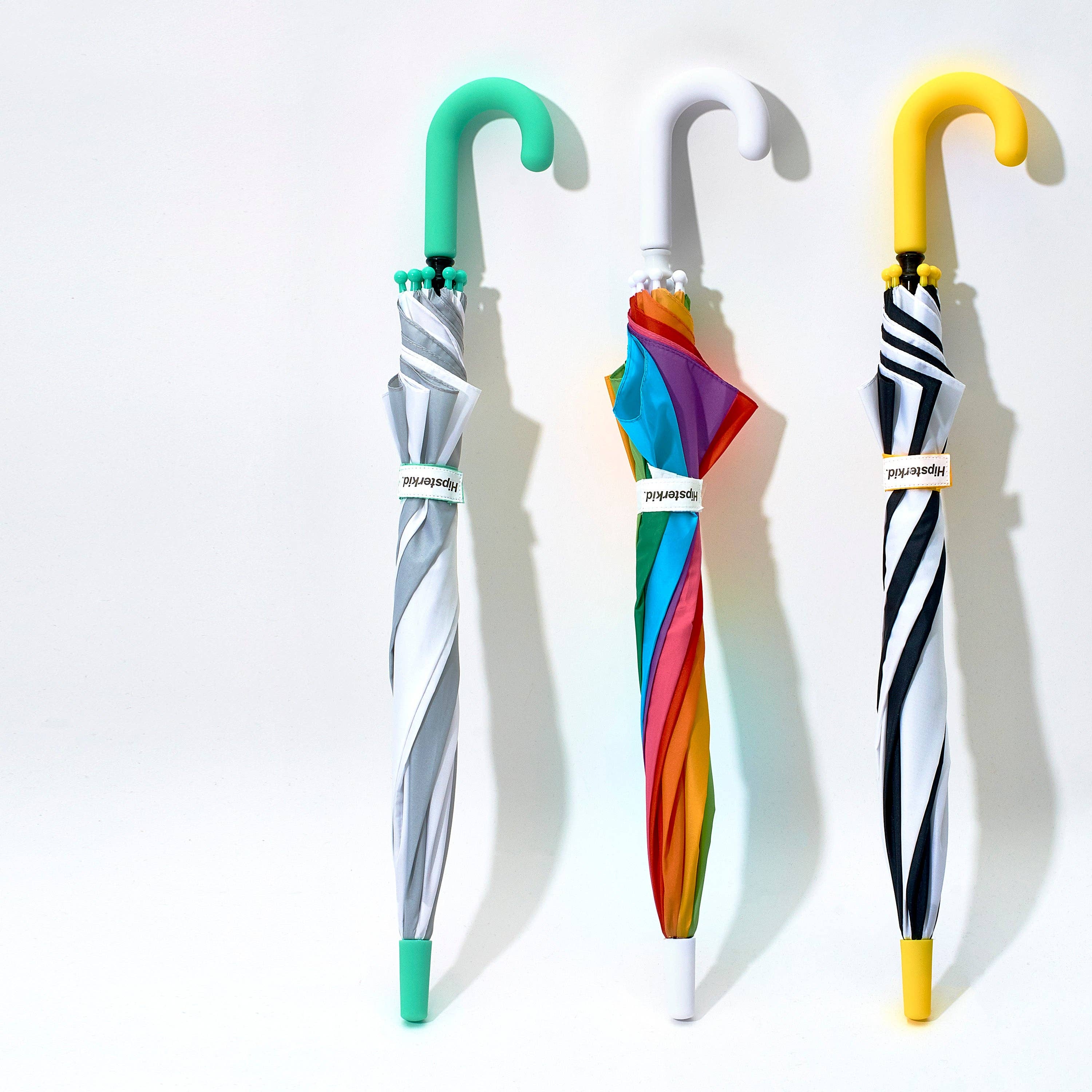 Grey & White Kid Umbrellas