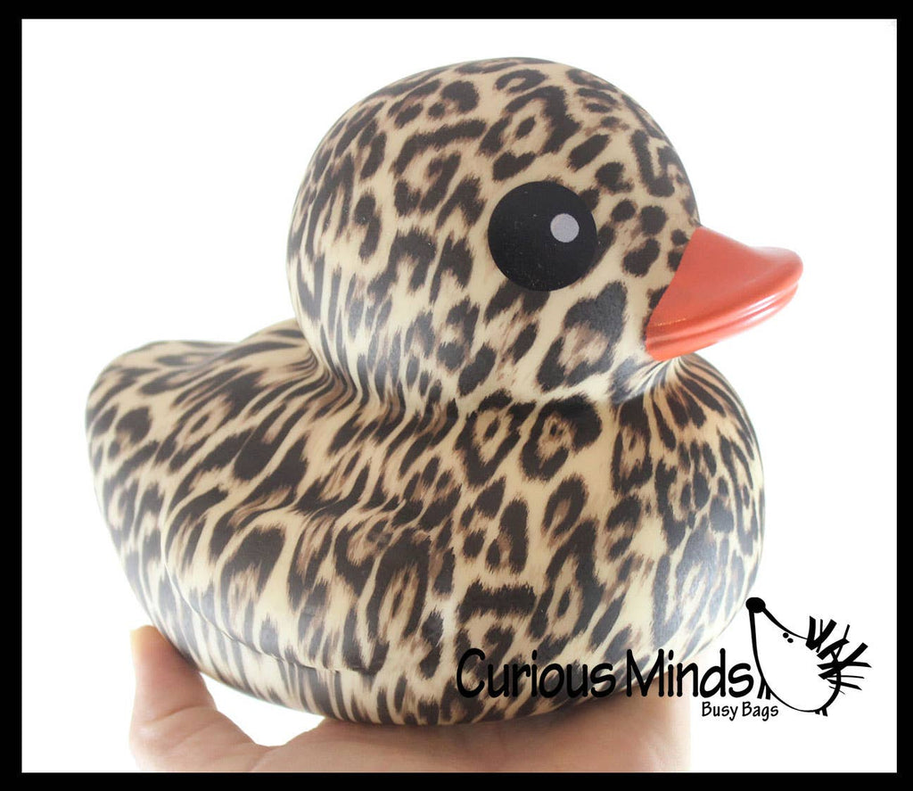 Jumbo Animal Print Rubber Ducks - Rubber Duckies - Cute No
