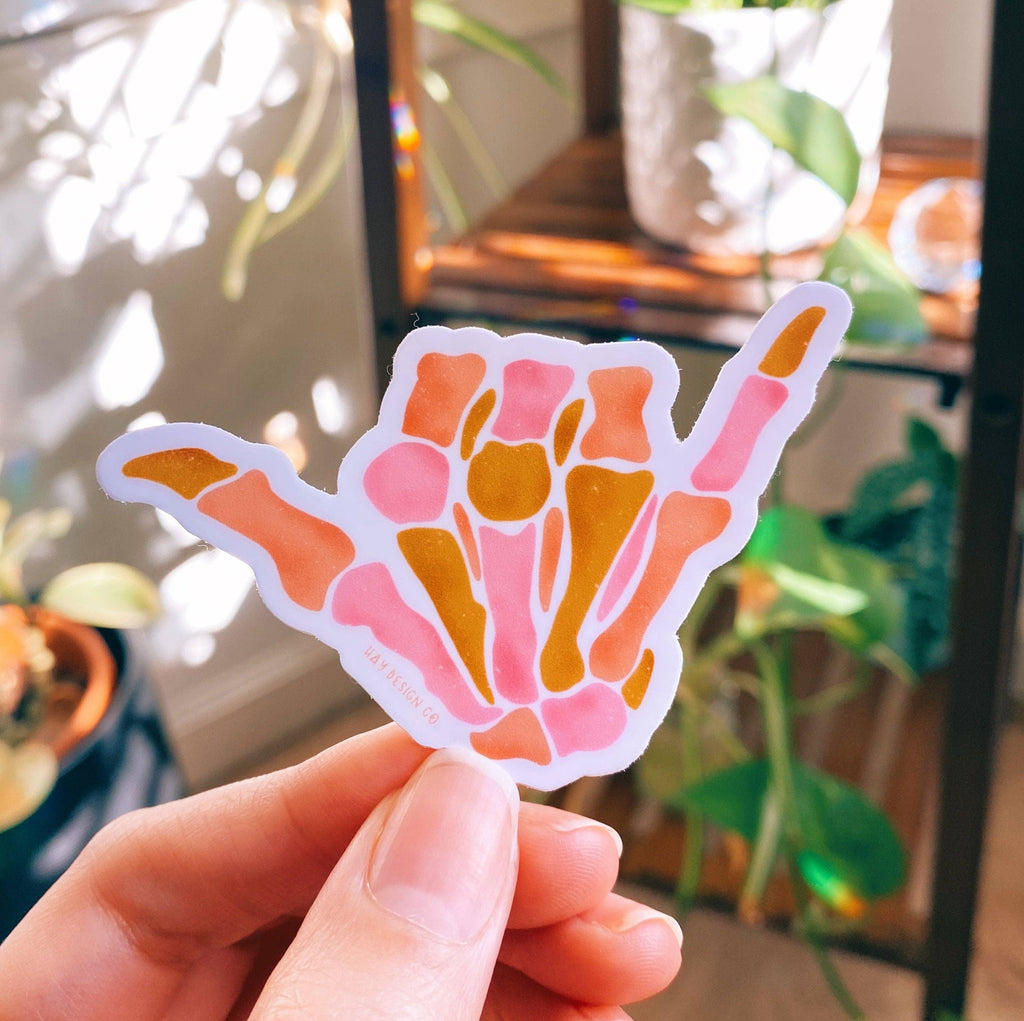 Skeleton Shaka Sticker