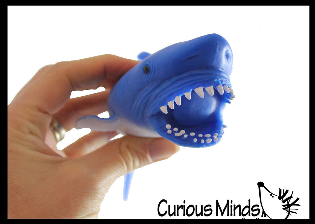 Sand Filled Squishy Shark - Moldable Sensory, Stress, Sque