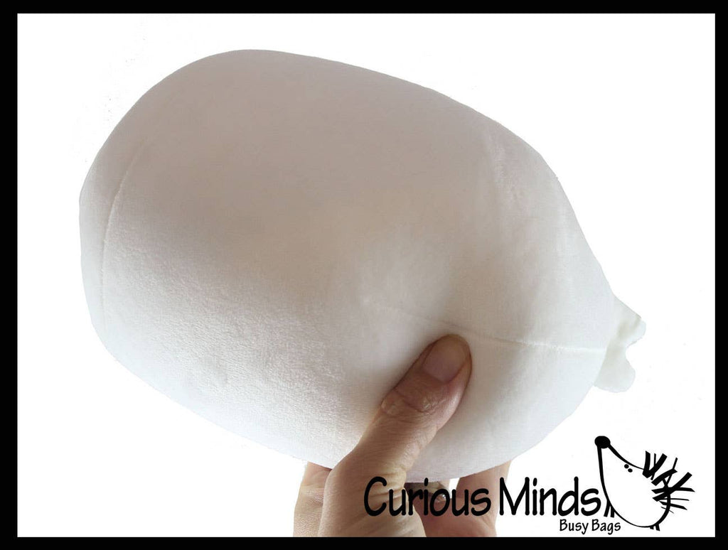 Chubby Plush Harp Seal Stuffed Animal Toy - Soft Squishy Rol