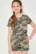 Camouflage French Terry Romper