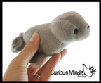 Cute Grey Harbor Seal Plush Stuffed Animals- Adorable