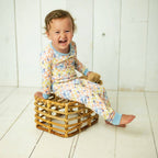 Sunset Checker Long Bamboo Pajamas