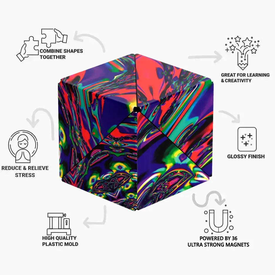 Shashibo Chaos Magnetic Puzzle Cube STEM STEAM MESH