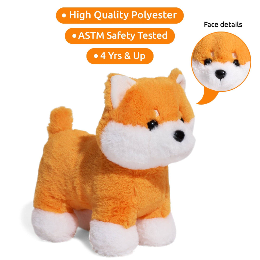 Pet Plush Set with Bag - Orange Shiba Inu