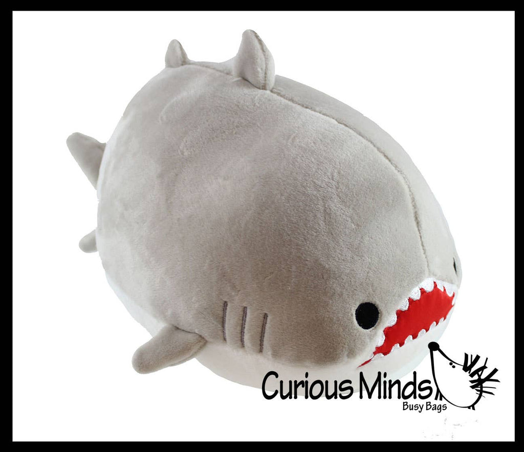 Chubby Plush Shark with Jaws Stuffed Animal Toy - Soft Squi