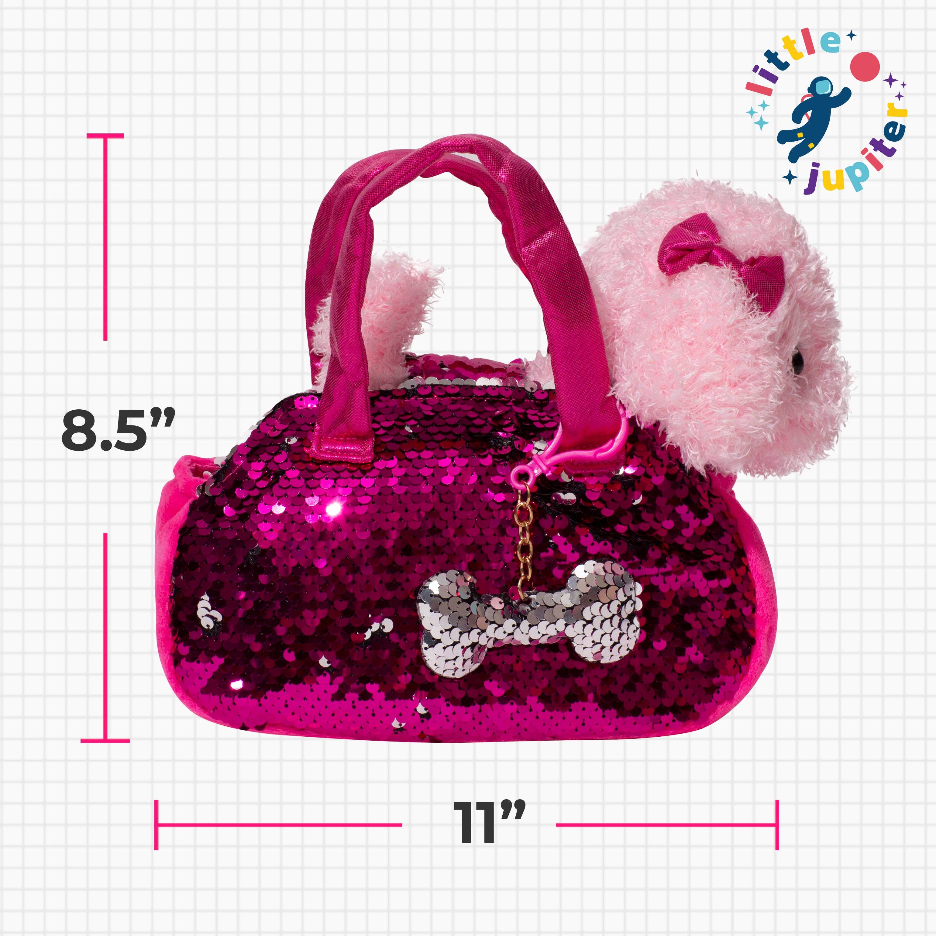 Pet Plush Set with Bag - Labradoodle Dog