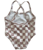Tiramisu Checker / Marina Swimsuit / UPF 50+