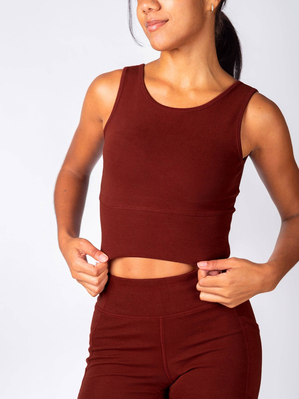 Organic Reversible Activewear Tank | Red