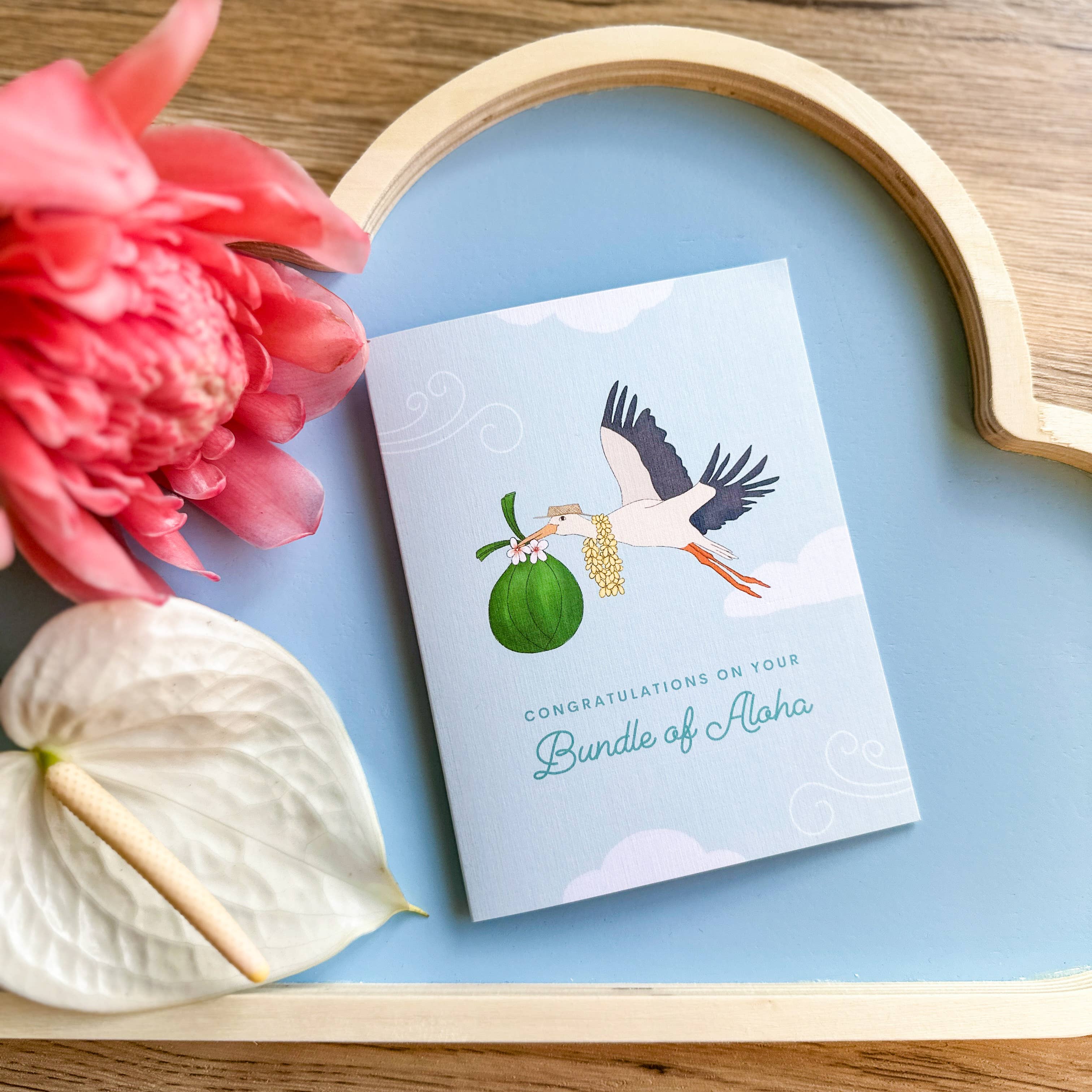 Bundle of Aloha Baby Greeting Card