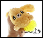 Plush Dog Animal Water Bead Filled Squeeze Stress Balls -