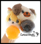 Plush Dog Animal Water Bead Filled Squeeze Stress Balls -