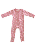 Blush Rainbow / Organic 2-Way Zip Romper