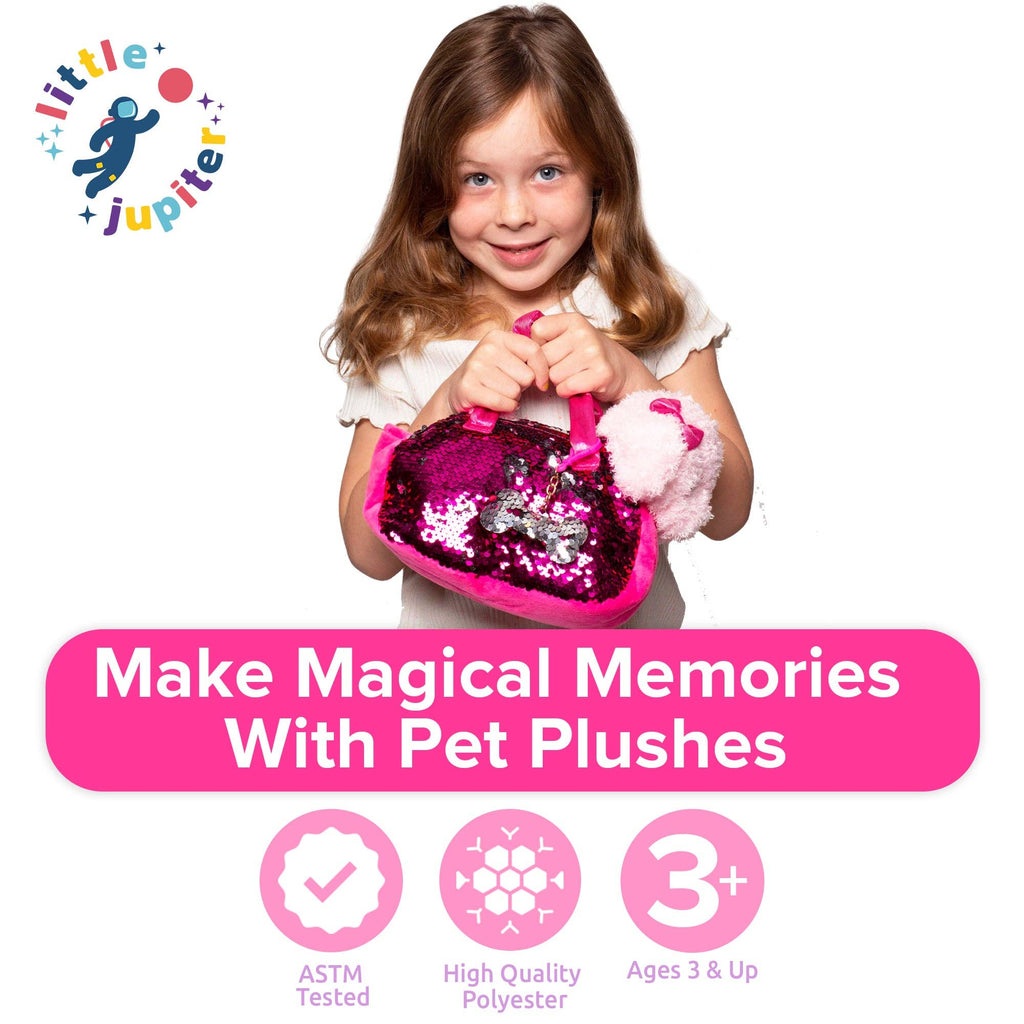 Pet Plush Set with Bag - Labradoodle Dog