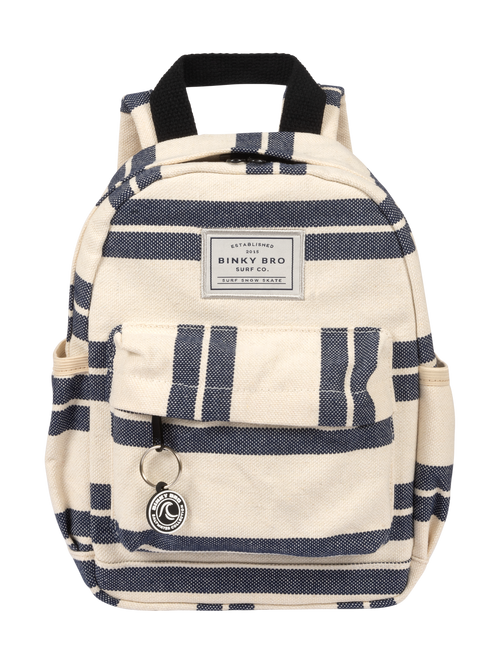 Backpack (Navy Striped Canvas)