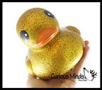 Jumbo Glitter Rubber Ducks - Rubber Ducky Duckies - Cute N