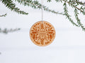 Botanical Tidings of Comfort & Joy Wood Christmas Ornament