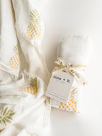Tropical Pineapple Organic Bamboo Swaddle
