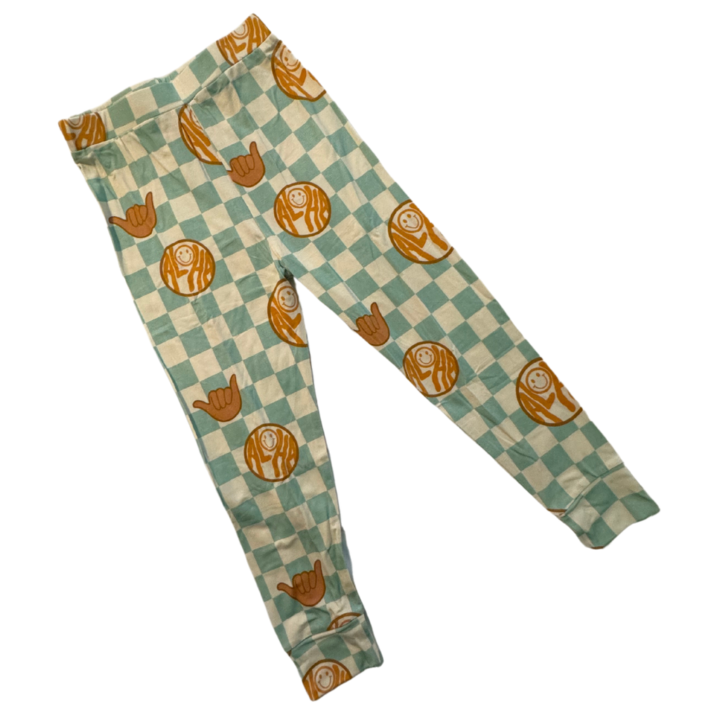 Pajama Set Checkered Mint Aloha