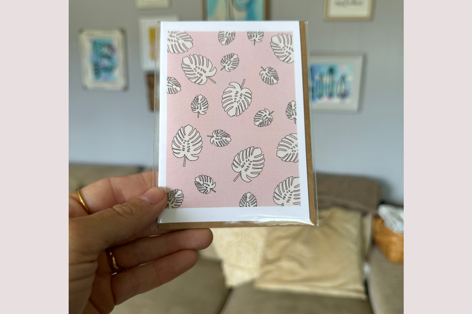Monstera Collage Card