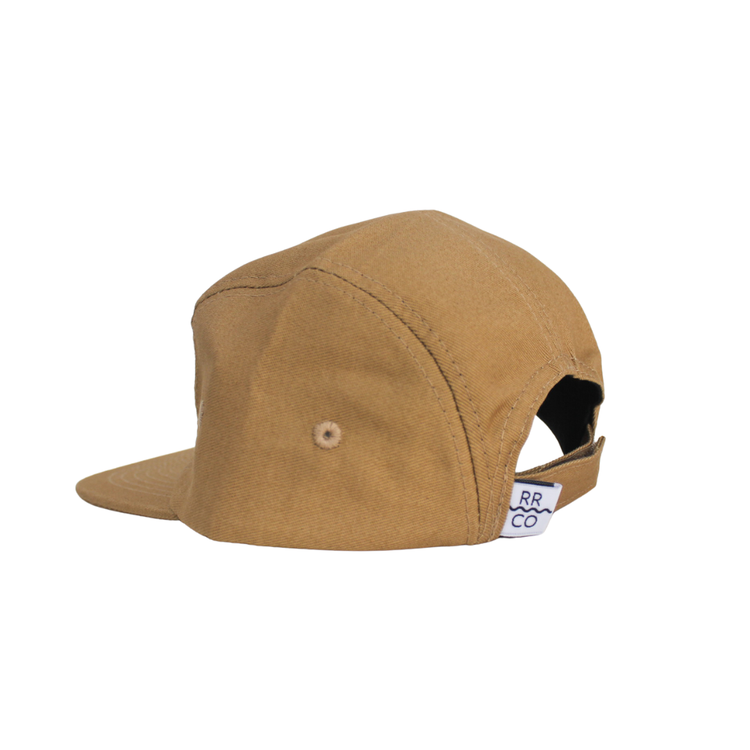 Triceratops Cotton Five-Panel Hat in Khaki