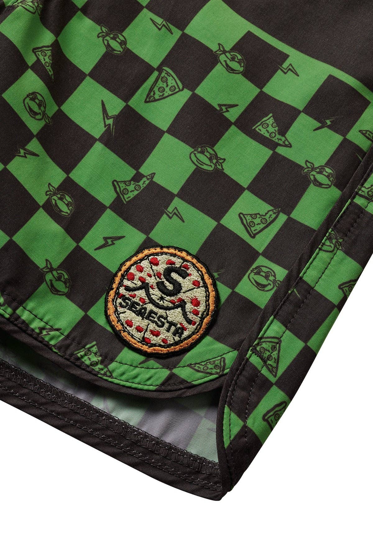 Seaesta Surf x Teenage Mutant Ninja Turtles® Mutant Checker Boardshorts / Turtle Green