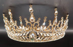 Gold Clear rhinestone Tiara - style 79