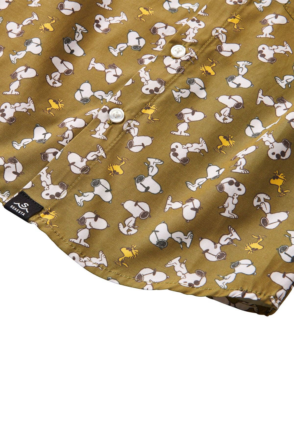 Peanuts® Joe Cool / Olive Button Up Shirt