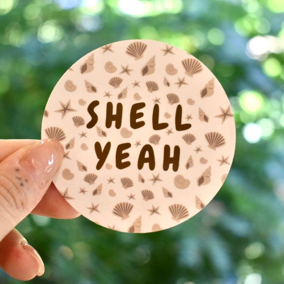 Shell Yeah Words Shell Yeah Sticker – Kokonut Kids Hanalei