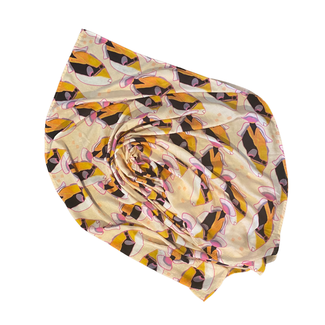 Muslin Swaddle Blanket - Humuhumu Love Pink