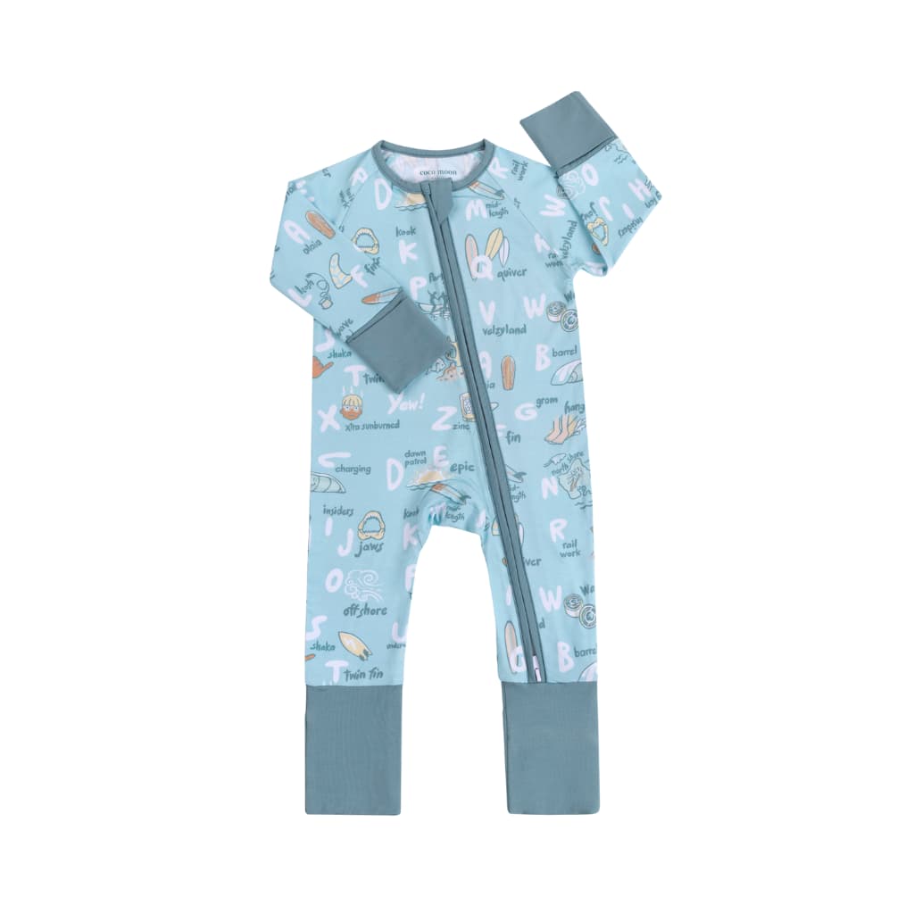 Coco Moon - Surfing ABCs Baby Bamboo Coverall