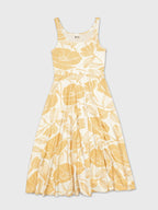 Golden Poppies Organic Midi Fit + Flare Dress