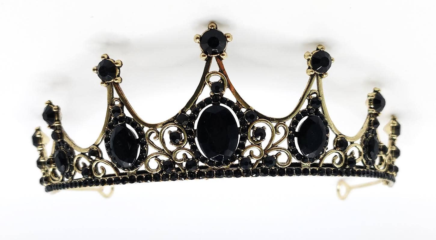 Gold Black Tiara - style 42