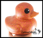 Jumbo Glitter Rubber Ducks - Rubber Ducky Duckies - Cute N