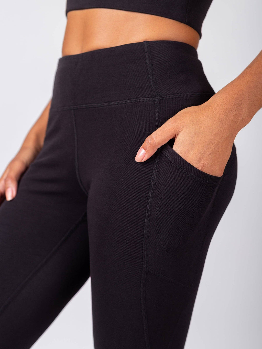 Organic Crop/Petite Leggings | Black