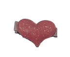 Sparkle Heart Hair Clips