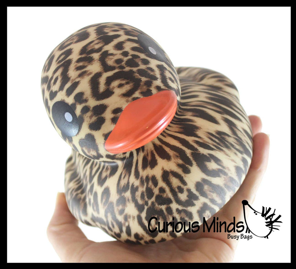 Jumbo Animal Print Rubber Ducks - Rubber Duckies - Cute No