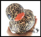 Jumbo Animal Print Rubber Ducks - Rubber Duckies - Cute No