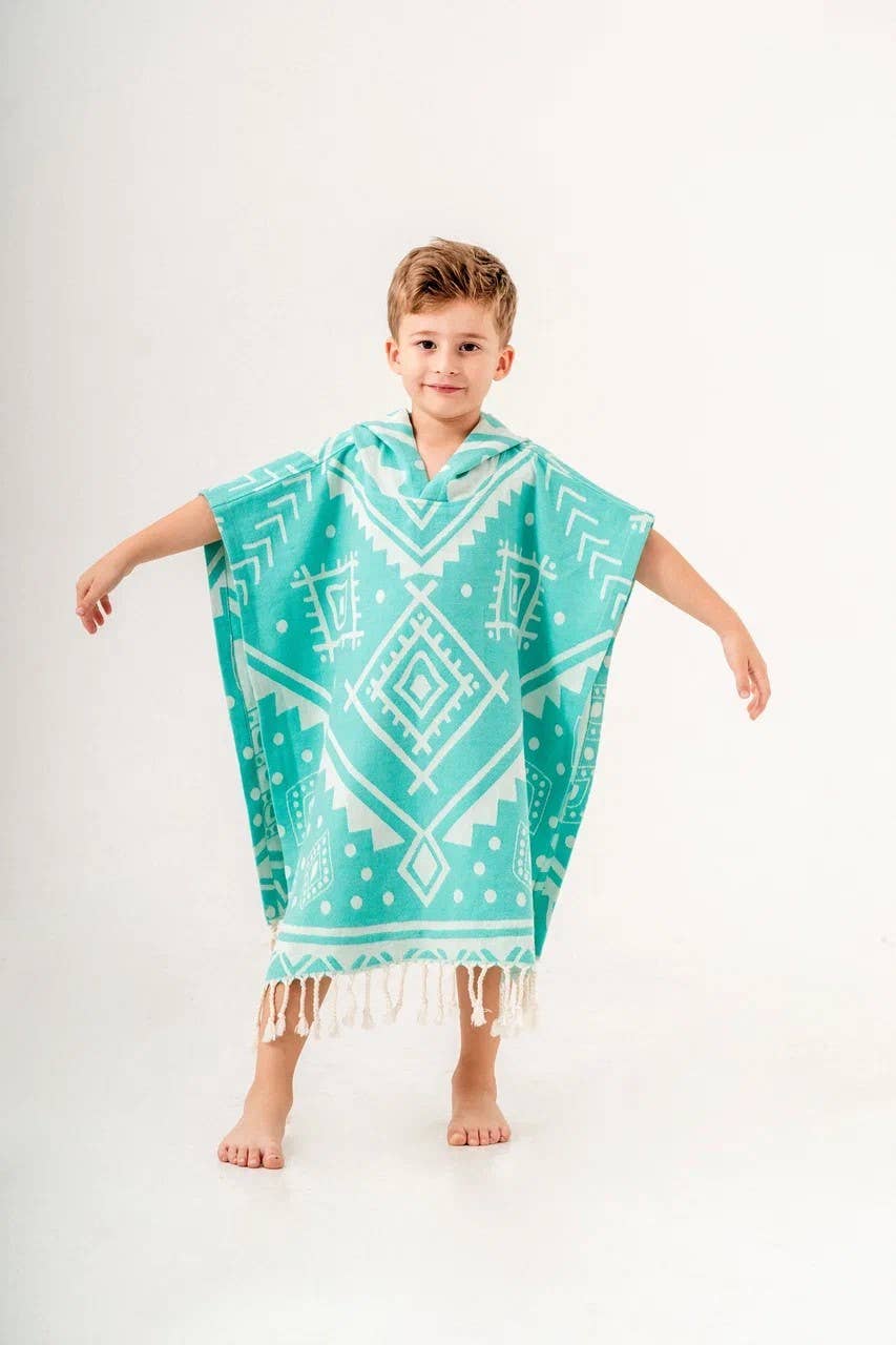 Kids Hooded Poncho - Beach Towel