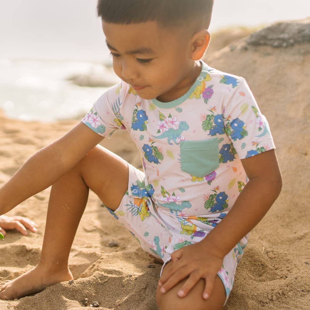 Aloha Before Time Shortie Bamboo Romper