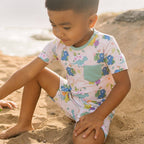 Aloha Before Time Shortie Bamboo Romper