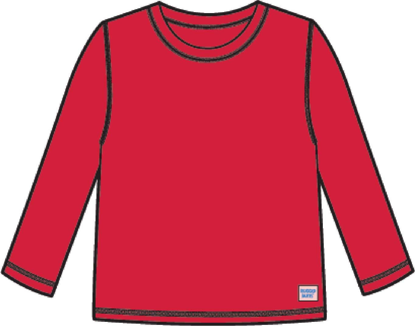 Boys Vintage Red Long Sleeve Rash Guard