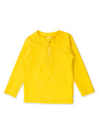Neon Yellow Long Sleeve Zipper Rash Guard