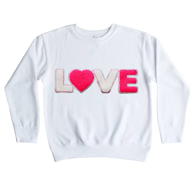 Chenille Neon Love Sweatshirt