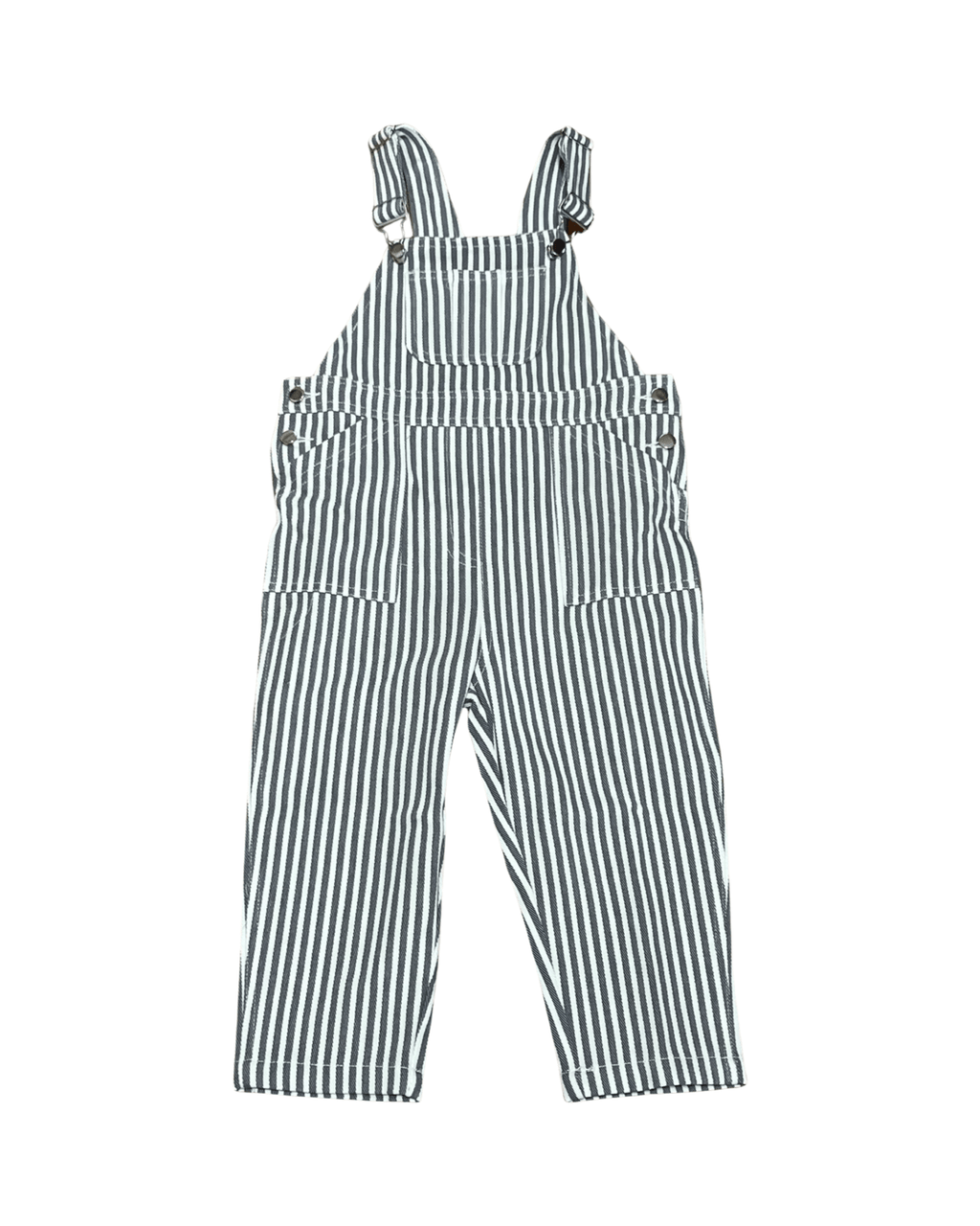 Of One Sea - Kid's Denim Overalls in Pinstripe