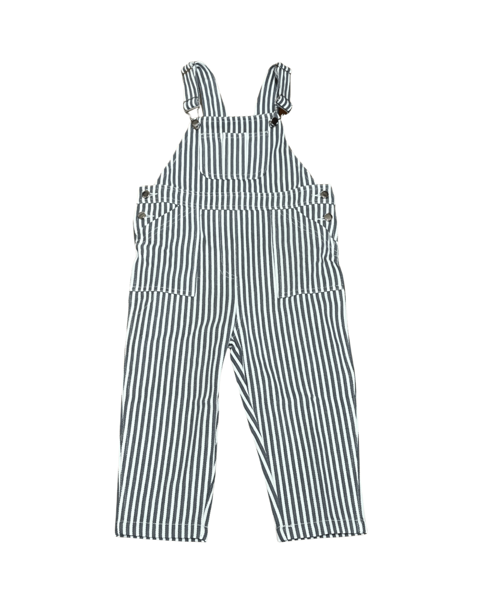 Of One Sea - Kid's Denim Overalls in Pinstripe