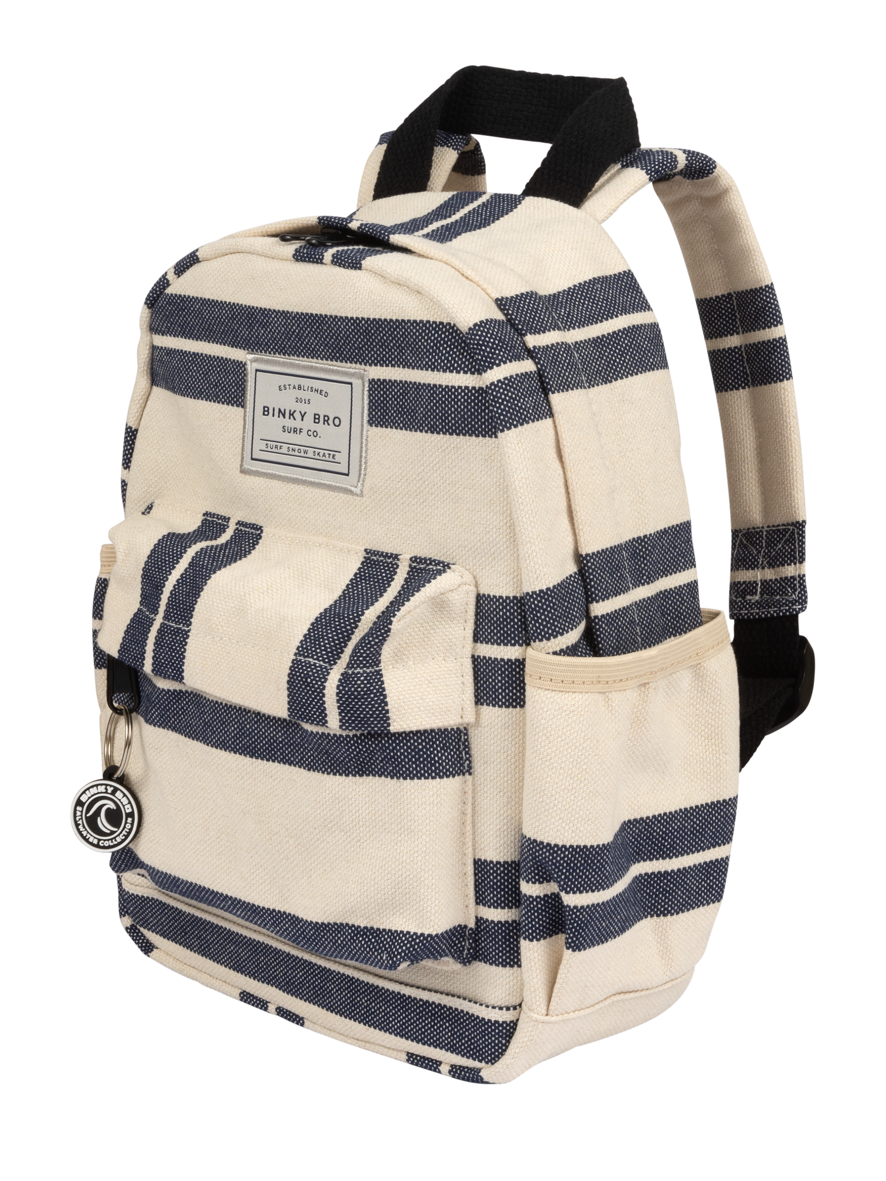 Backpack (Navy Striped Canvas)